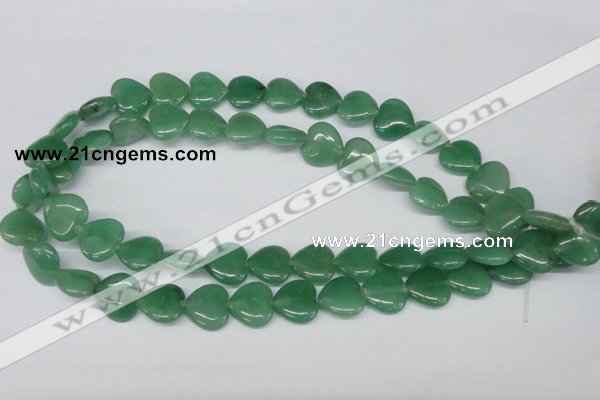 CHG55 15.5 inches 15*15mm heart green aventurine beads wholesale