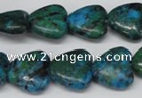 CHG61 15.5 inches 16*16mm heart dyed chrysocolla beads wholesale