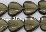 CHG65 17*17mm heart synthetic smoky quartz beads wholesale