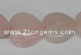 CHG80 15.5 inches 20*20mm heart rose quartz beads wholesale