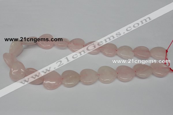 CHG80 15.5 inches 20*20mm heart rose quartz beads wholesale