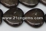 CHG85 15.5 inches 25*25mm heart purple aventurine beads wholesale