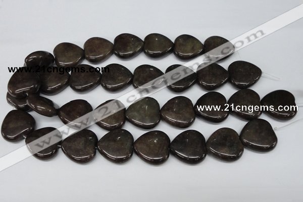 CHG85 15.5 inches 25*25mm heart purple aventurine beads wholesale