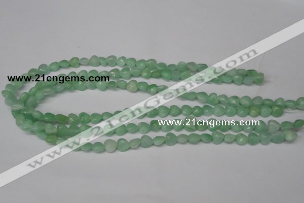 CHG90 15.5 inches 8*8mm faceted heart amazonite beads wholesale