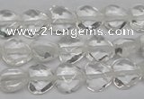 CHG92 15.5 inches 10*10mm faceted heart white crystal beads wholesale