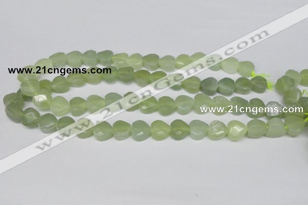 CHG93 15.5 inches 12*12mm faceted heart New jade beads wholesale