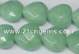 CHG95 15.5 inches 18*18mm faceted heart amazonite beads wholesale