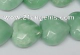 CHG99 15.5 inches 20*20mm faceted heart amazonite beads wholesale