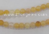 CHJ01 15.5 inches 4mm round honey jade stone beads wholesale