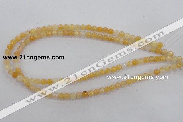 CHJ01 15.5 inches 4mm round honey jade stone beads wholesale