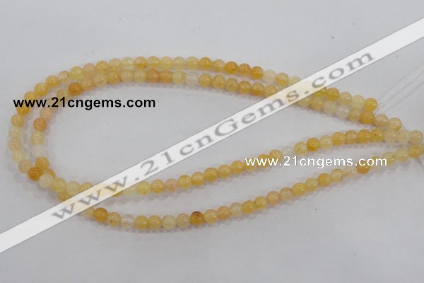 CHJ02 15.5 inches 6mm round honey jade stone beads wholesale