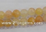 CHJ03 15.5 inches 8mm round honey jade stone beads wholesale