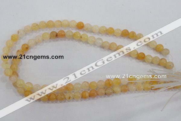 CHJ03 15.5 inches 8mm round honey jade stone beads wholesale