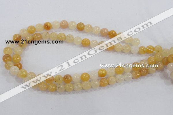 CHJ04 15.5 inches 10mm round honey jade stone beads wholesale