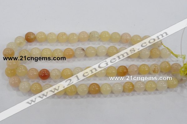 CHJ05 15.5 inches 12mm round honey jade stone beads wholesale