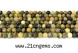 CHJ101 15 inches 6mm round honeybee jasper beads