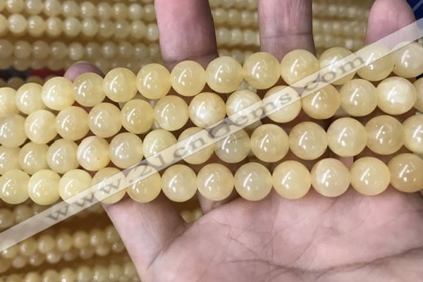 CHJ15 15.5 inches 12mm round honey jade beads wholesale