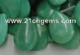 CHM10 16 inches 18*25mm flat teardrop green hemimorphite beads wholesale