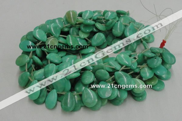 CHM10 16 inches 18*25mm flat teardrop green hemimorphite beads wholesale