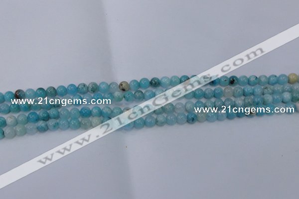 CHM200 15.5 inches 4mm round blue hemimorphite beads wholesale