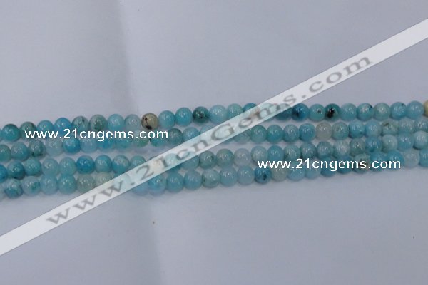 CHM201 15.5 inches 6mm round blue hemimorphite beads wholesale