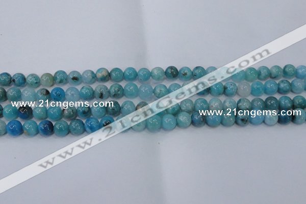 CHM202 15.5 inches 8mm round blue hemimorphite beads wholesale