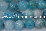 CHM203 15.5 inches 10mm round blue hemimorphite beads wholesale