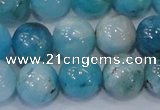 CHM205 15.5 inches 14mm round blue hemimorphite beads wholesale