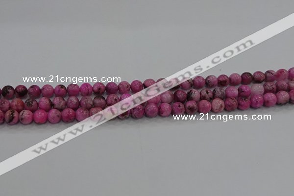 CHM220 15.5 inches 4mm round dyed hemimorphite beads wholesale