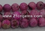 CHM222 15.5 inches 8mm round dyed hemimorphite beads wholesale