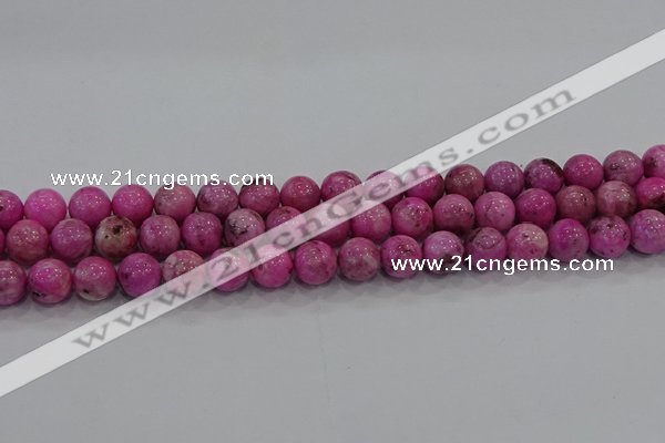 CHM223 15.5 inches 10mm round dyed hemimorphite beads wholesale