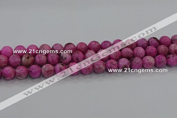 CHM224 15.5 inches 12mm round dyed hemimorphite beads wholesale