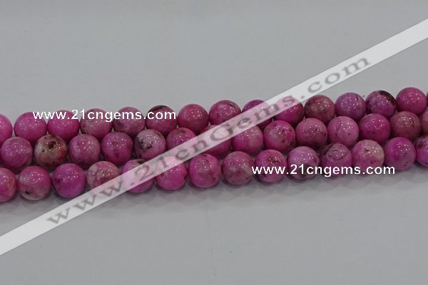 CHM225 15.5 inches 14mm round dyed hemimorphite beads wholesale