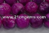 CHM233 15.5 inches 14mm round dyed hemimorphite beads wholesale