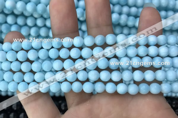 CHM301 15.5 inches 6mm round blue hemimorphite gemstone beads