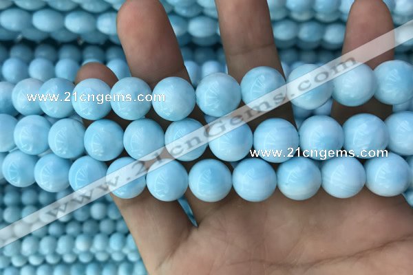 CHM304 15.5 inches 12mm round blue hemimorphite gemstone beads