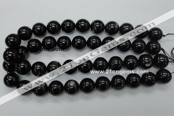 CHS04 15.5 inches 18mm round natural hypersthene gemstone beads