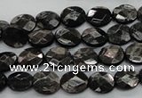CHS11 15.5 inches 8*10mm faceted oval natural hypersthene beads