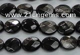 CHS12 15.5 inches 10*12mm faceted oval natural hypersthene beads