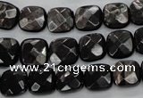 CHS25 15.5 inches 10*10mm faceted square natural hypersthene beads