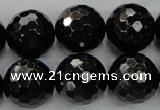 CHS50 15.5 inches 18mm faceted round natural hypersthene beads