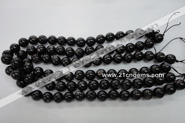 CHS53 15.5 inches 12mm round natural hypersthene beads