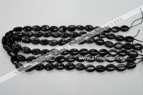 CHS71 15.5 inches 10*14mm oval natural hypersthene beads