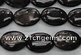 CHS73 15.5 inches 13*18mm oval natural hypersthene beads