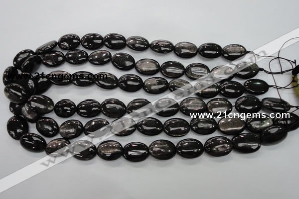 CHS73 15.5 inches 13*18mm oval natural hypersthene beads