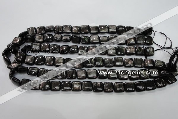 CHS81 15.5 inches 12*12mm square natural hypersthene beads