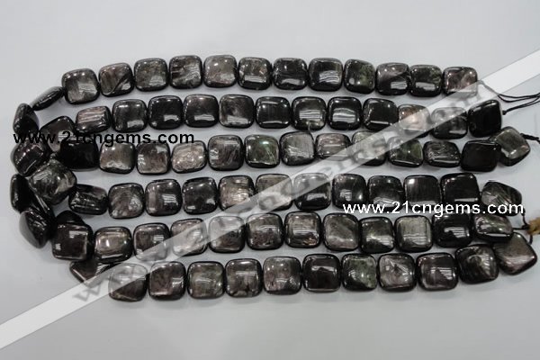 CHS82 15.5 inches 14*14mm square natural hypersthene beads