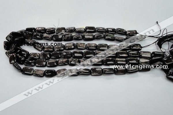 CHS89 15.5 inches 10*14mm rectangle natural hypersthene beads