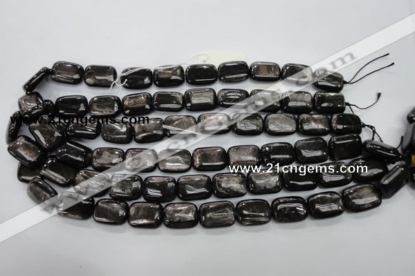 CHS91 15.5 inches 13*18mm rectangle natural hypersthene beads