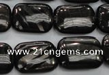 CHS92 15.5 inches 15*20mm rectangle natural hypersthene beads